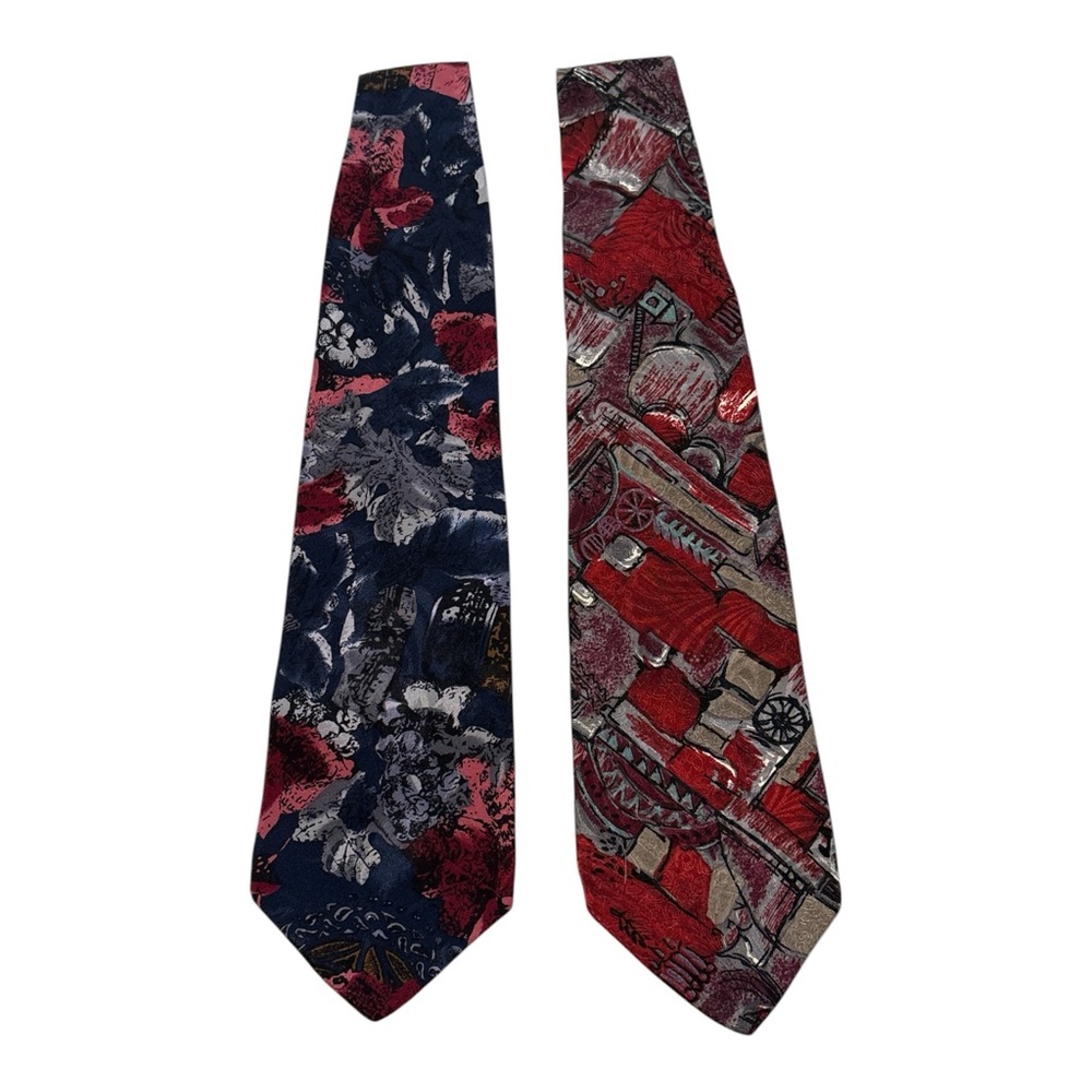 Necktie 2 Extra Long Monterey County by the Sea Two Hand Sewn Ties